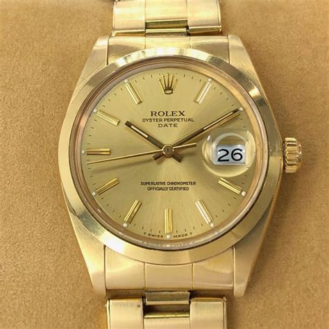 rolex 1500 gold dial|Rolex 1500 oyster perpetual date.